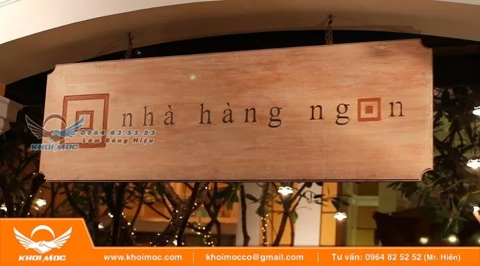 Biển Hiệu Gỗ MDF Để NGoài trời được không 2 6á26á