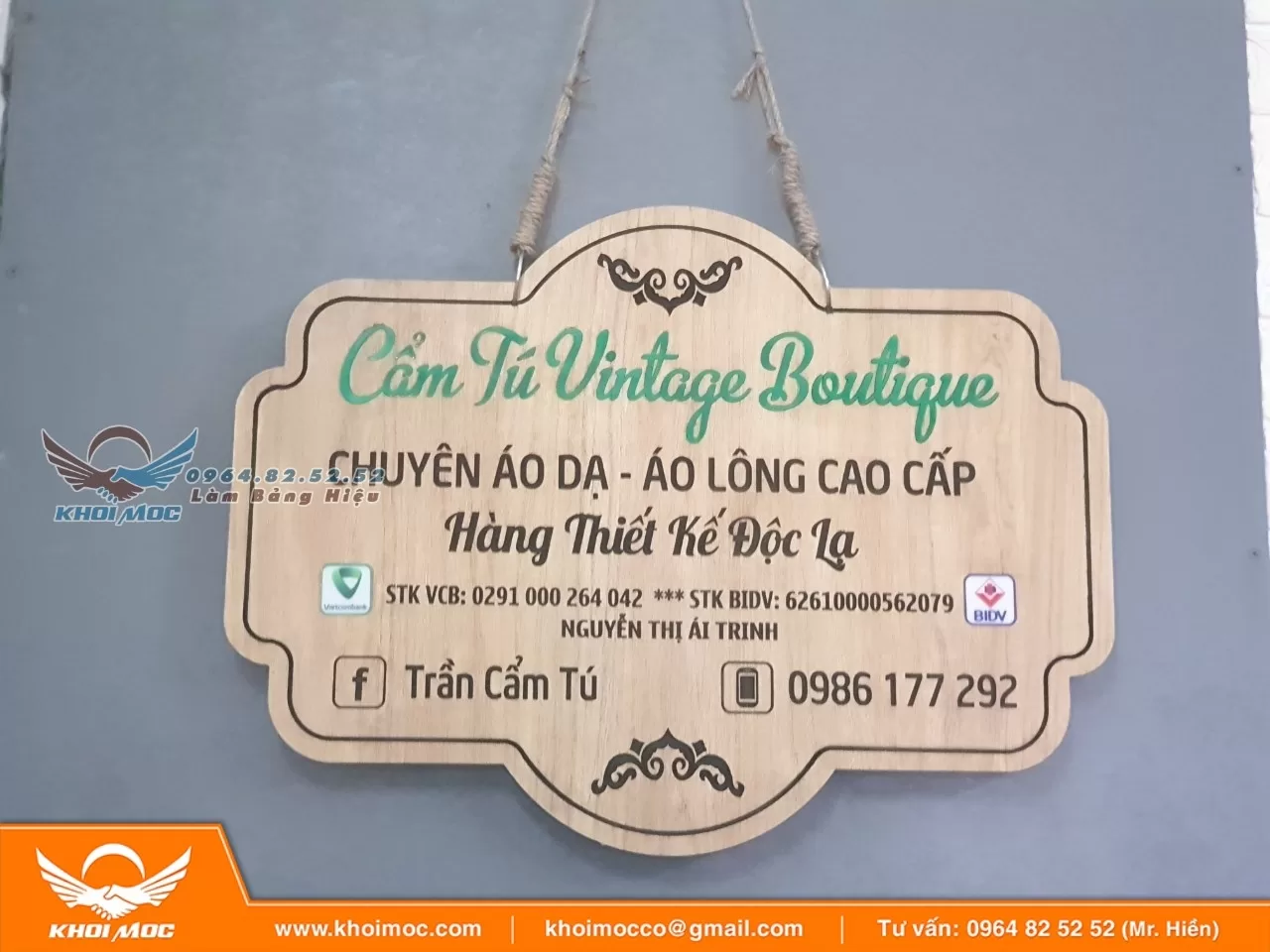 Biển Hiệu Gỗ MDF Để NGoài trời được không 2 6as