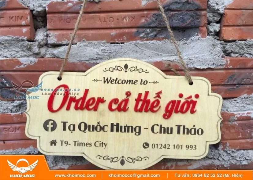 Biển Hiệu Gỗ MDF Để NGoài trời được không 62c6as